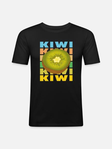 KIWI - T-shirt près du corps Homme - noir
