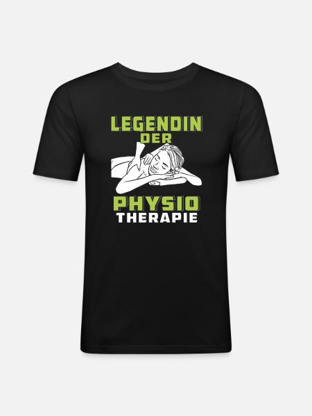 LEGENDIN DER PHYSIOTHERAPIE - Männer Slim Fit T-Shirt - Schwarz