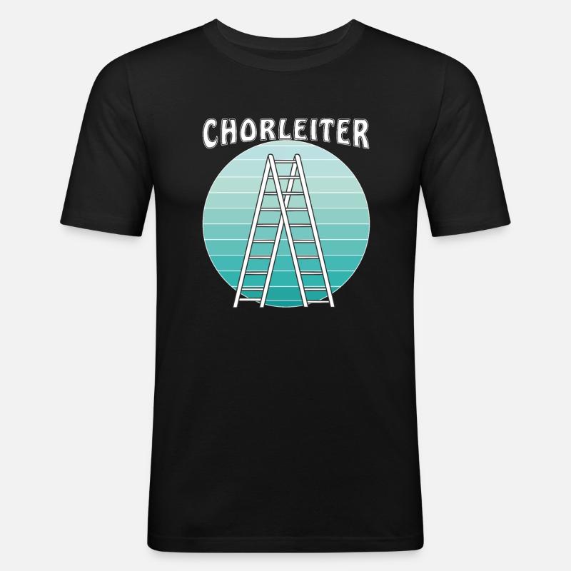 CHORLEITER - Männer Slim Fit T-Shirt - Schwarz