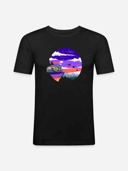 Free - T-shirt près du corps Homme - noir