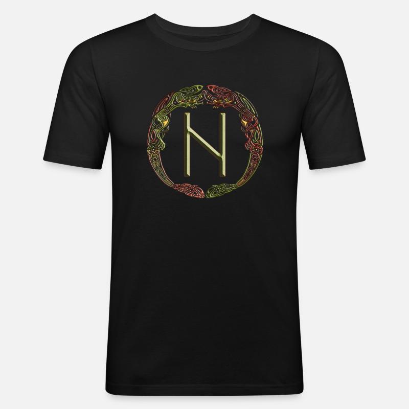 Hagal - Männer Slim Fit T-Shirt - Schwarz
