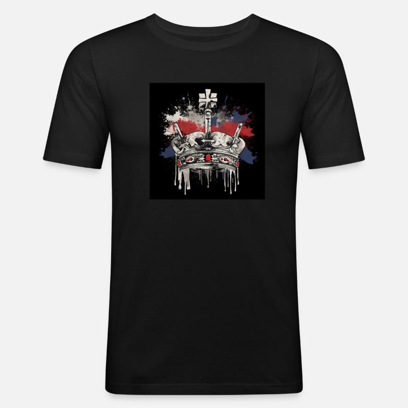 Coronation Gothic Crown - Men's Slim Fit T-Shirt - black