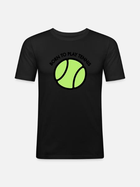 Tennis - Männer Slim Fit T-Shirt - Schwarz