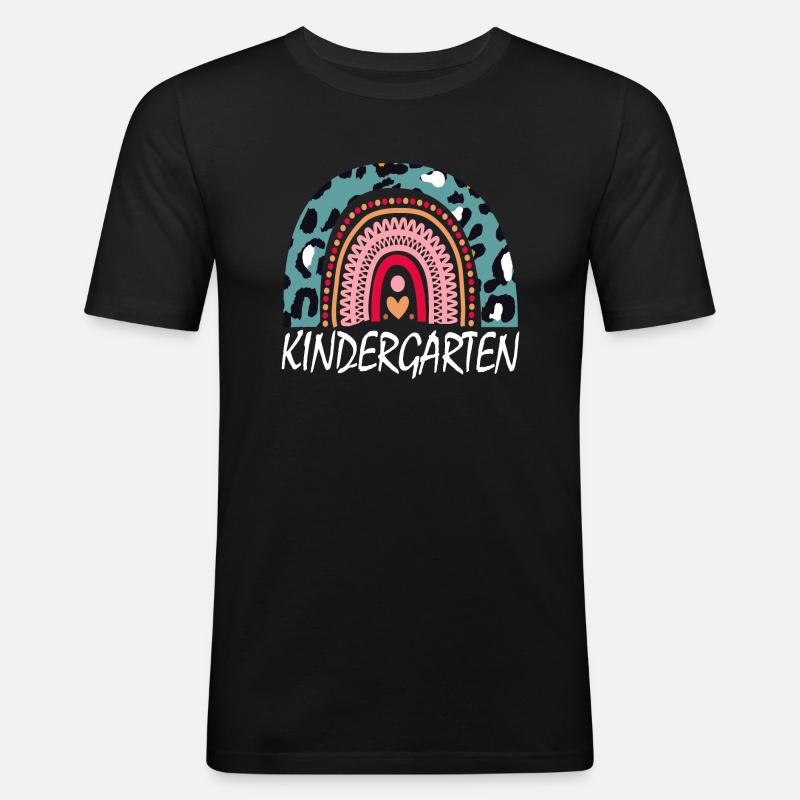 Boho Kindergarten Squad Gift - Men's Slim Fit T-Shirt - black