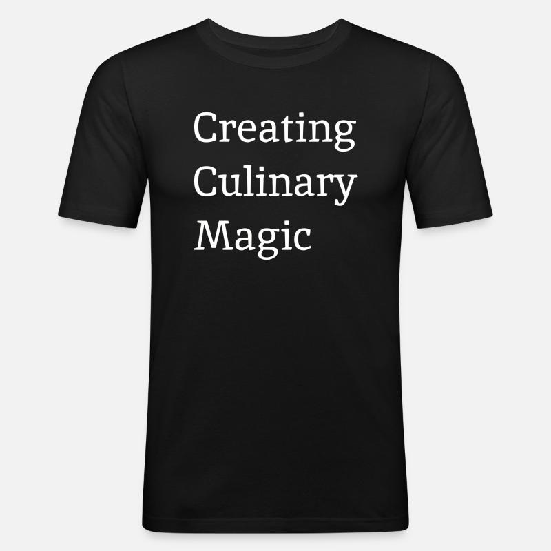 Creating Culinary Magic - Männer Slim Fit T-Shirt - Schwarz