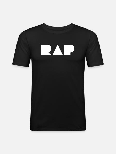 Rap Bold logo design - Men's Slim Fit T-Shirt - black