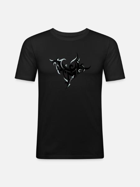 Tribal 2 - Männer Slim Fit T-Shirt - Schwarz
