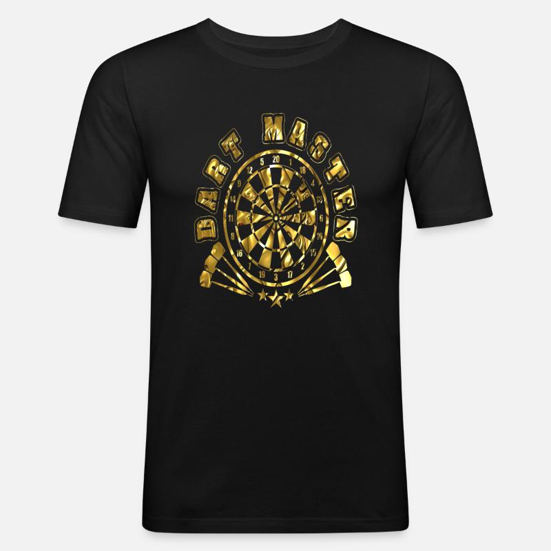 Fléchettes Fléchettes fléchettes - T-shirt près du corps Homme - noir