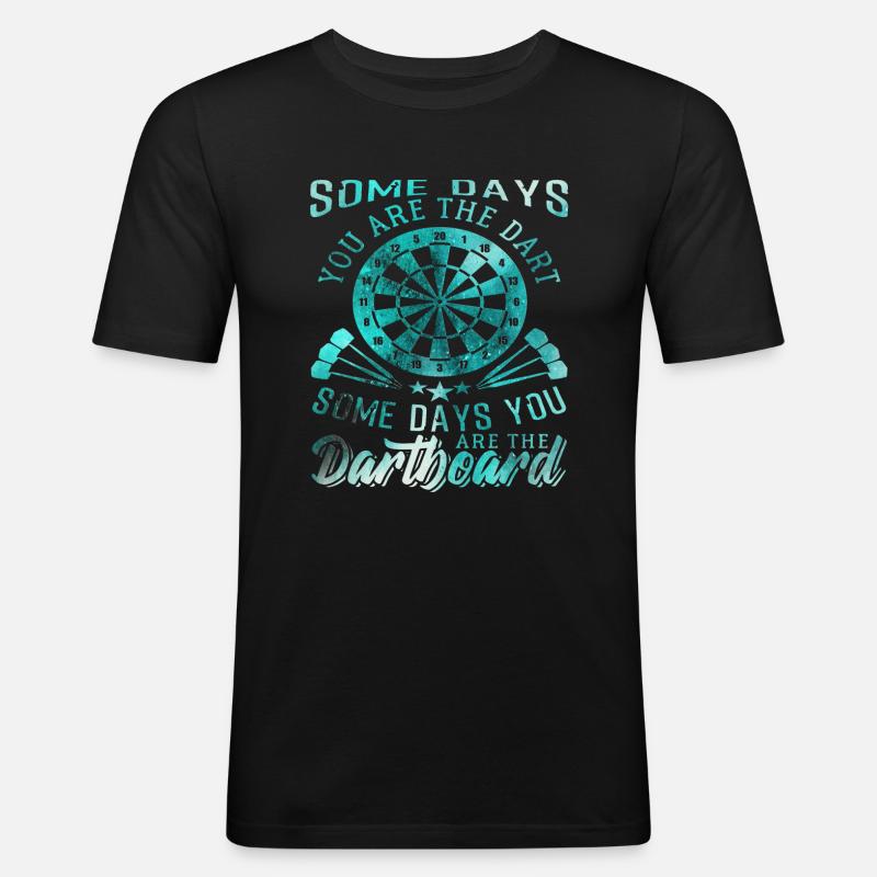 Dart Pfeil Darts - Männer Slim Fit T-Shirt - Schwarz