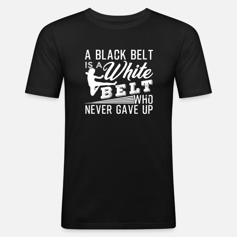 Karate - Männer Slim Fit T-Shirt - Schwarz