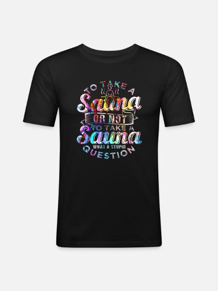 Sauna - Men's Slim Fit T-Shirt - black