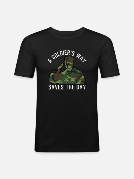 Soldier - Men's Slim Fit T-Shirt - black