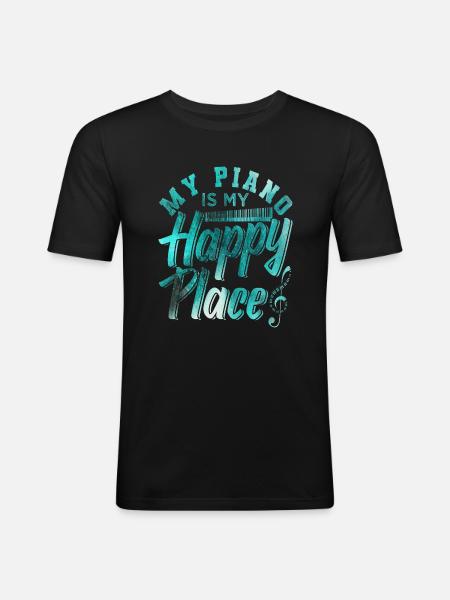 Piano - Men's Slim Fit T-Shirt - black