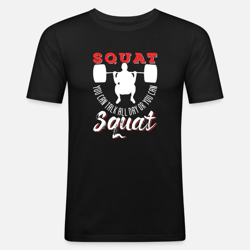 Strongman - Männer Slim Fit T-Shirt - Schwarz