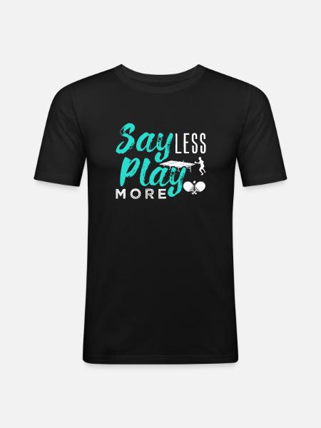Table tennis - Men's Slim Fit T-Shirt - black