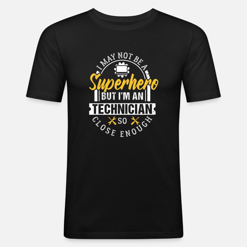 Techniker - Männer Slim Fit T-Shirt - Schwarz