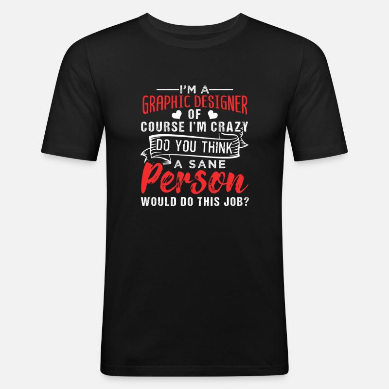 Grafikdesigner - Männer Slim Fit T-Shirt - Schwarz