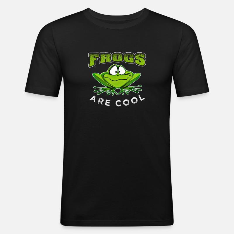 Frosch - Männer Slim Fit T-Shirt - Schwarz