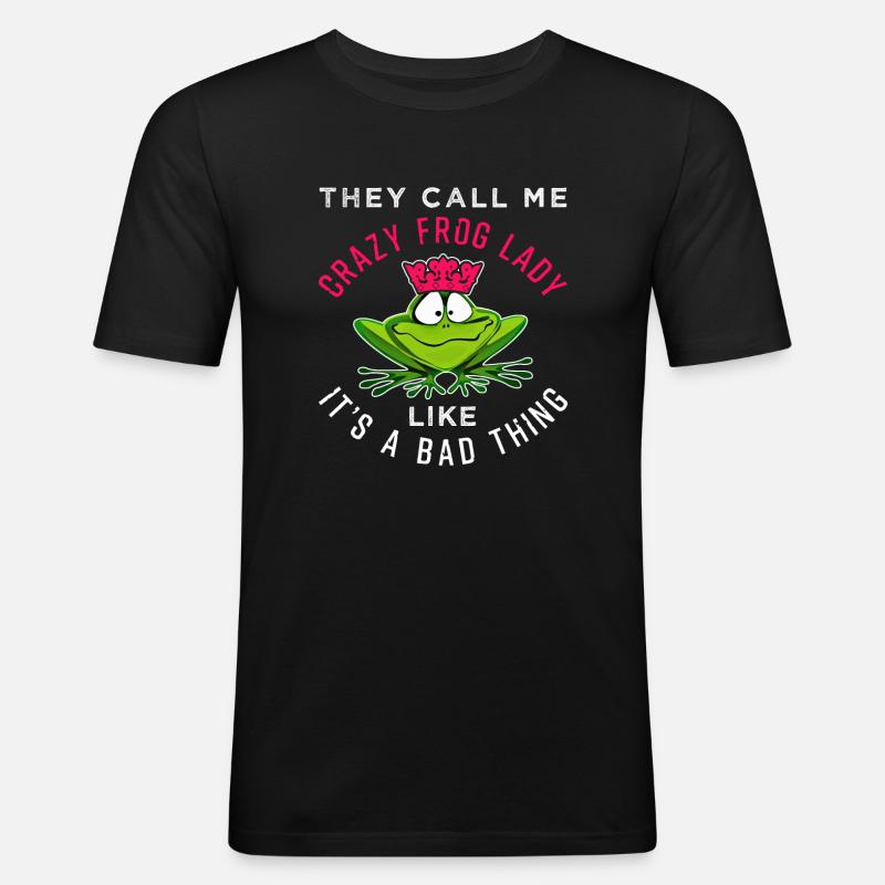 Frosch - Männer Slim Fit T-Shirt - Schwarz