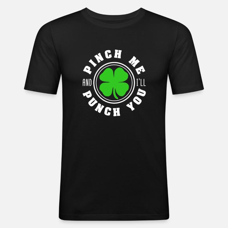 St Patricks Day - Männer Slim Fit T-Shirt - Schwarz