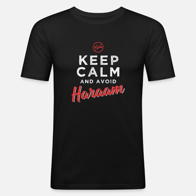 Islam - Männer Slim Fit T-Shirt - Schwarz