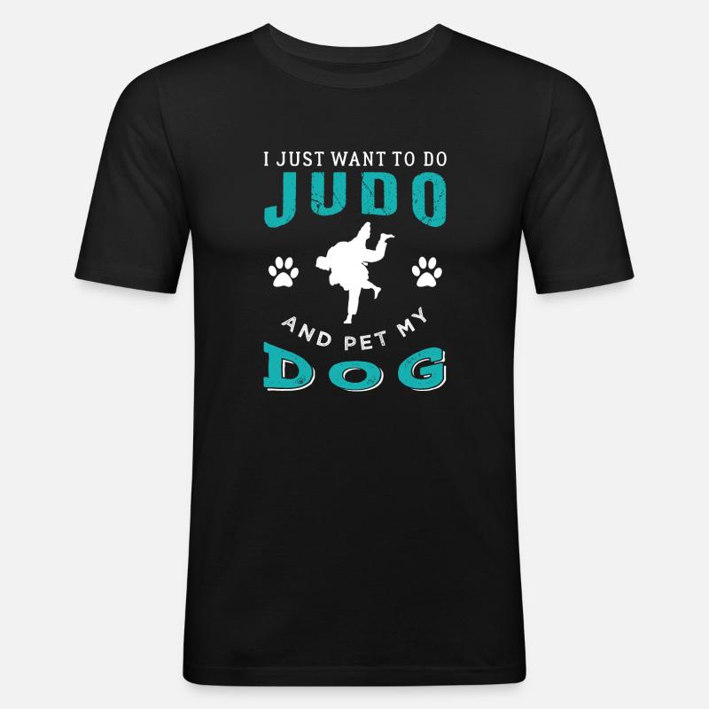Judo - Männer Slim Fit T-Shirt - Schwarz