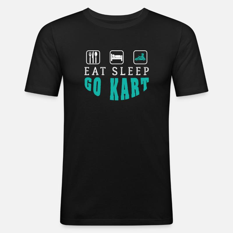 Go Kart - Männer Slim Fit T-Shirt - Schwarz