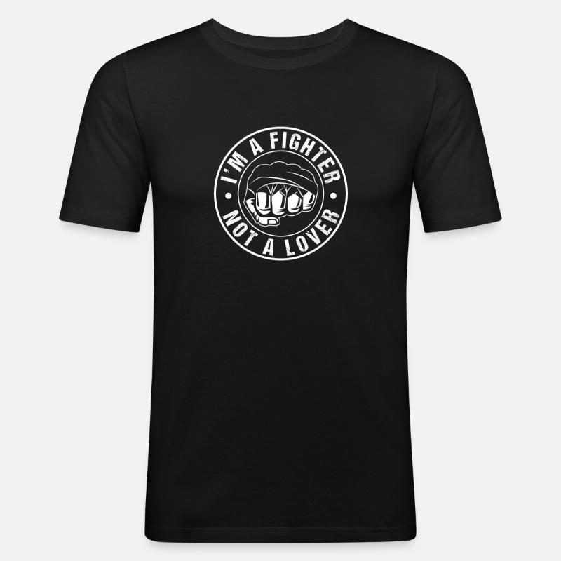 MMA - Männer Slim Fit T-Shirt - Schwarz