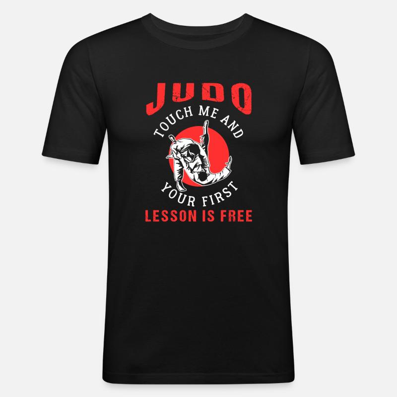 Judo - Männer Slim Fit T-Shirt - Schwarz
