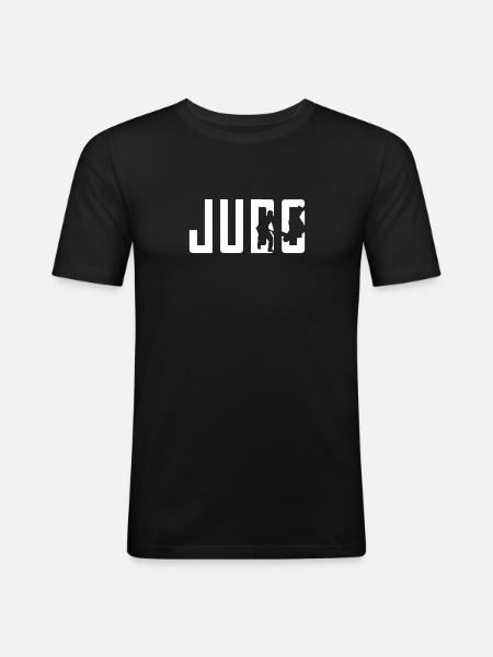 Judo - Männer Slim Fit T-Shirt - Schwarz