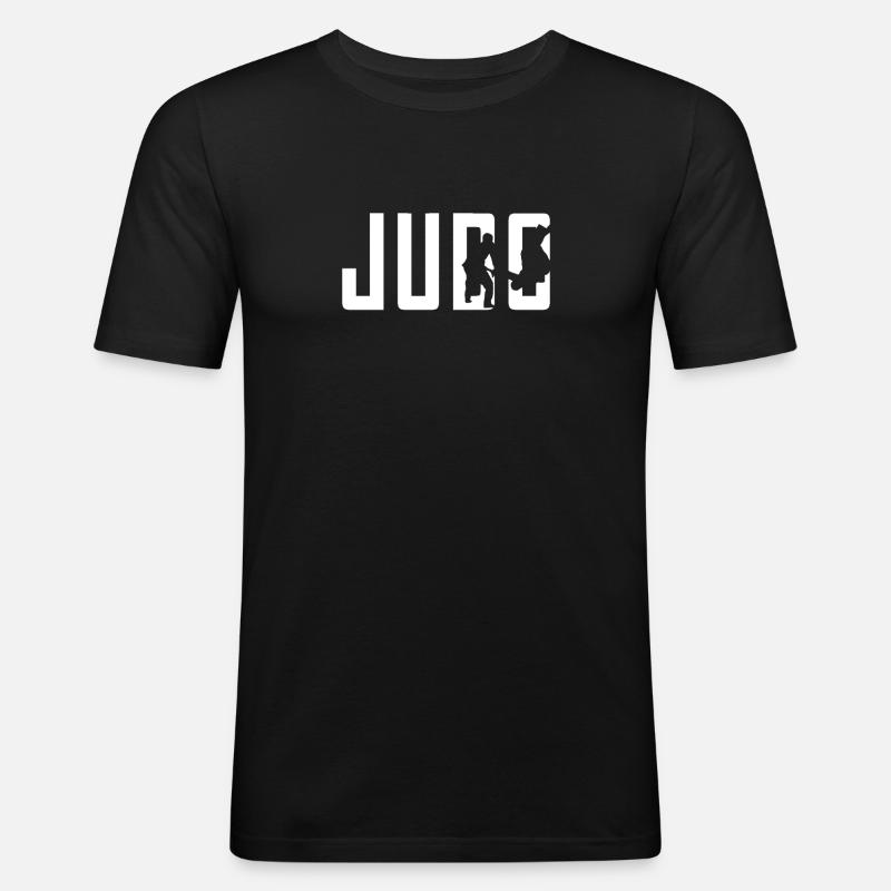 Judo - Männer Slim Fit T-Shirt - Schwarz