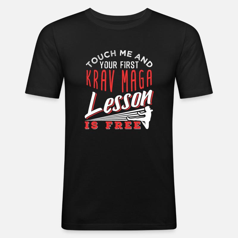 Krav Maga - Men's Slim Fit T-Shirt - black