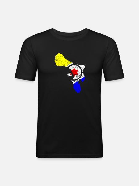 Pavillon Bonaire - T-shirt près du corps Homme - noir