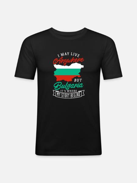Bulgaria - Men's Slim Fit T-Shirt - black