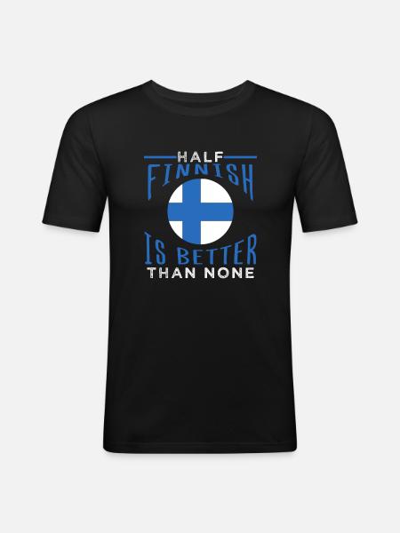 Finlande - T-shirt près du corps Homme - noir