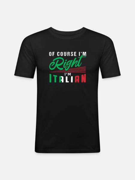 Italy - Men's Slim Fit T-Shirt - black