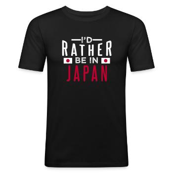 Japan - Men's Slim Fit T-Shirt - black - Front - Nik (191cm)