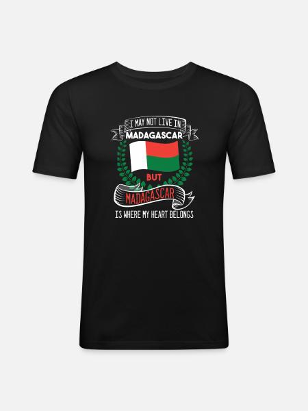 Madagascar - Men's Slim Fit T-Shirt - black