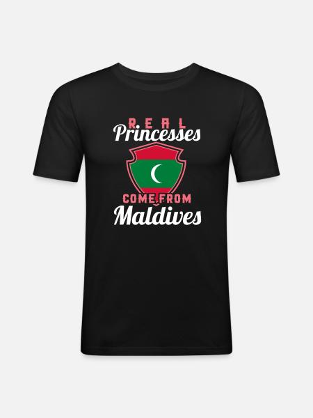 Maldives - T-shirt près du corps Homme - noir
