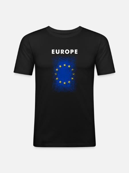 Europe - Men's Slim Fit T-Shirt - black