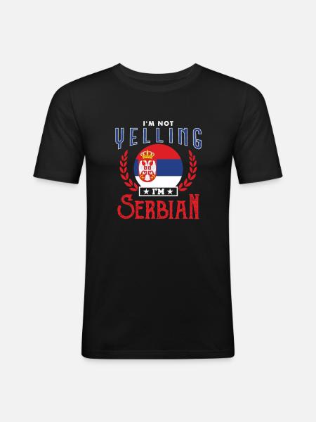 Serbia - Men's Slim Fit T-Shirt - black