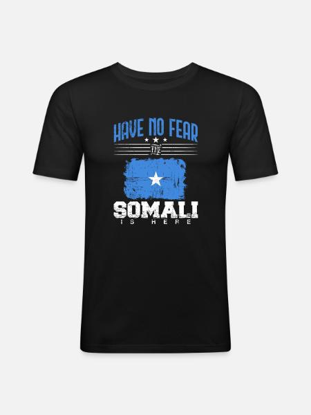 Somalie - T-shirt près du corps Homme - noir