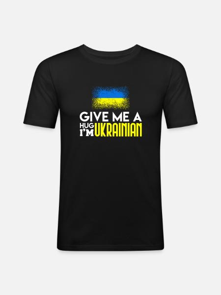 Ukraine - T-shirt près du corps Homme - noir