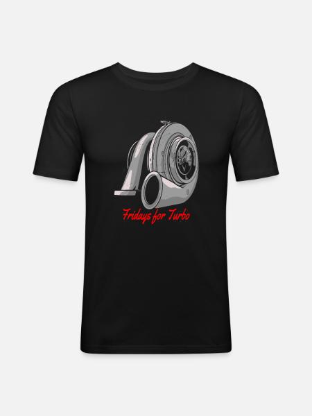 Fridays for Turbo - Men's Slim Fit T-Shirt - black