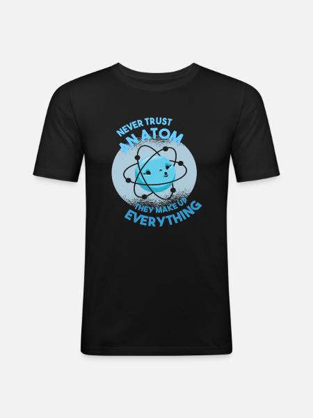 Atom science - Men's Slim Fit T-Shirt - black