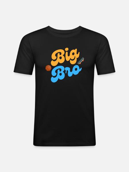 Big Bro - Männer Slim Fit T-Shirt - Schwarz