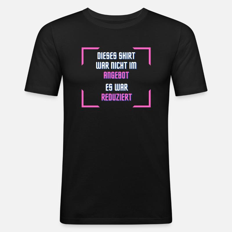 Nicht im Angebot - Männer Slim Fit T-Shirt - Schwarz