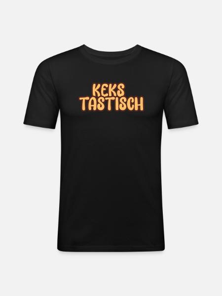 Biscuit Tastic Chocolate Cookies - Men's Slim Fit T-Shirt - black