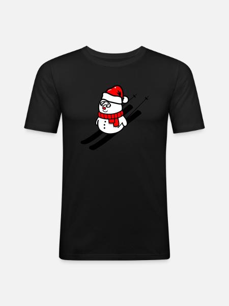 Schnemann Ski - Men's Slim Fit T-Shirt - black