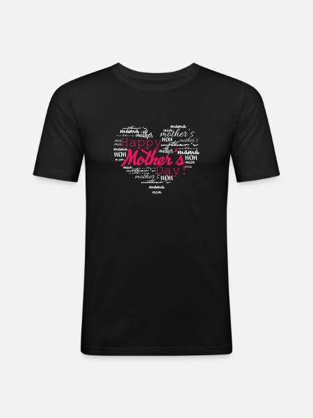Happy Mother's Day - Men's Slim Fit T-Shirt - black